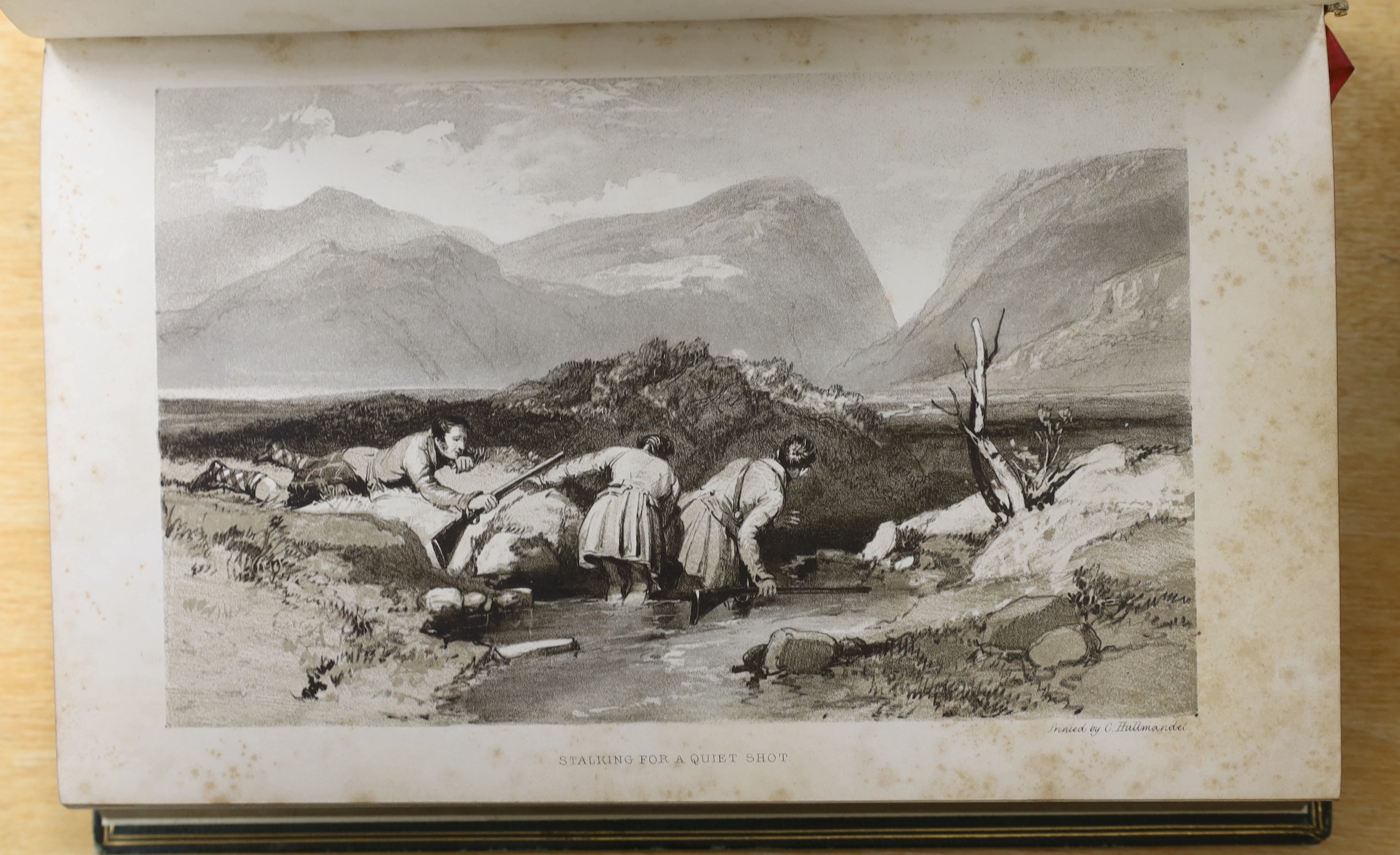 Scrope, William - The Art of Deer - Stalking.....in the Forest of Atholl....with a short description of the Scottish forests; legends, superstitions, stories of poachers.....new edition. engraved pictorial and printed ti